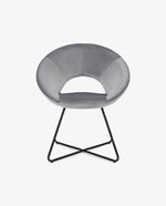 Duhome grey accent chair with black legs
