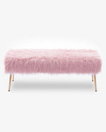 DUHOME fuzzy ottoman bench