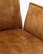 DUHOME dining chairs with arms yellow details