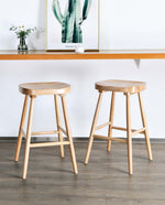 26" Vernal Wooden Shaker Counter Stools Set of 2